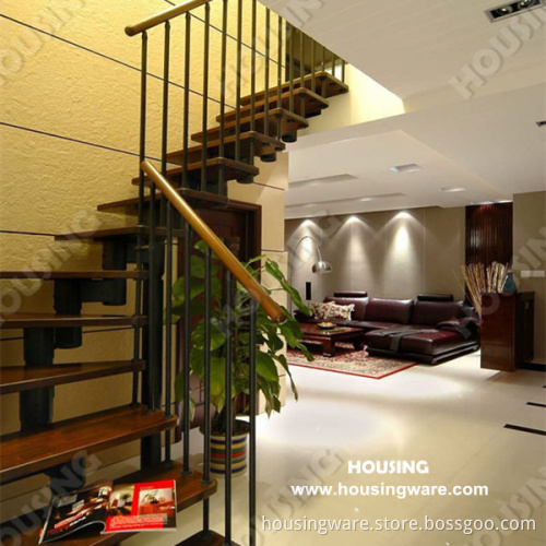Modern Design Steel Structure Straight Staircase for Indoor